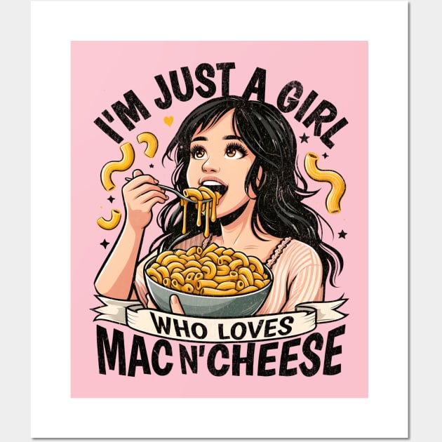 Girl Who Loves Mac n Cheese Wall Art by BeanStiks